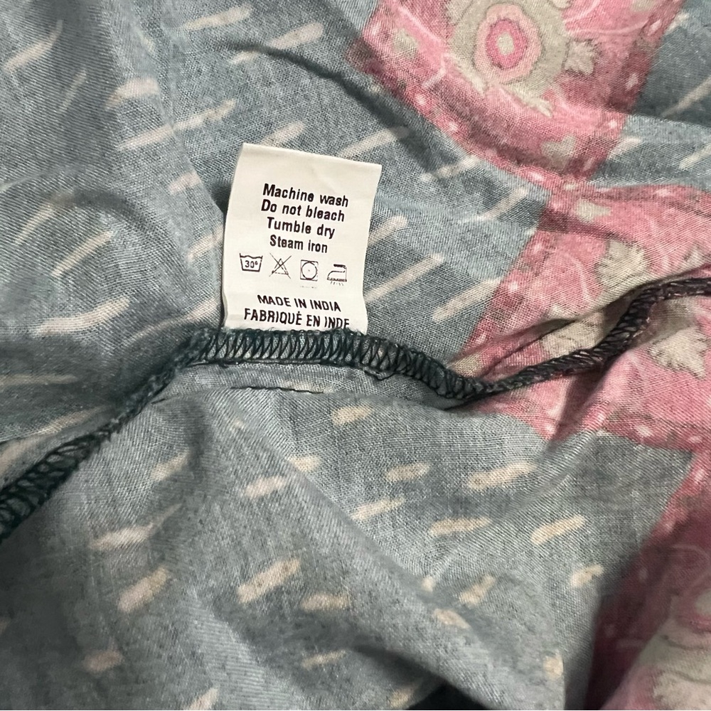 Anthropologie Blank London Teal Floral Print Tatiana Kaftan Dress One Size - Picture 12 of 14